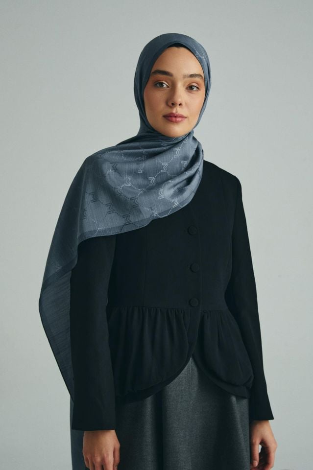 Maisa NEDA PAMUK İPEK ŞAL 70*190 CM - GRİ
