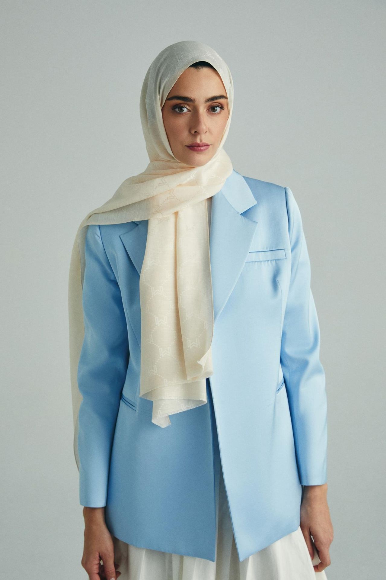 Maisa NEDA PAMUK İPEK ŞAL 70*190 CM - KREM