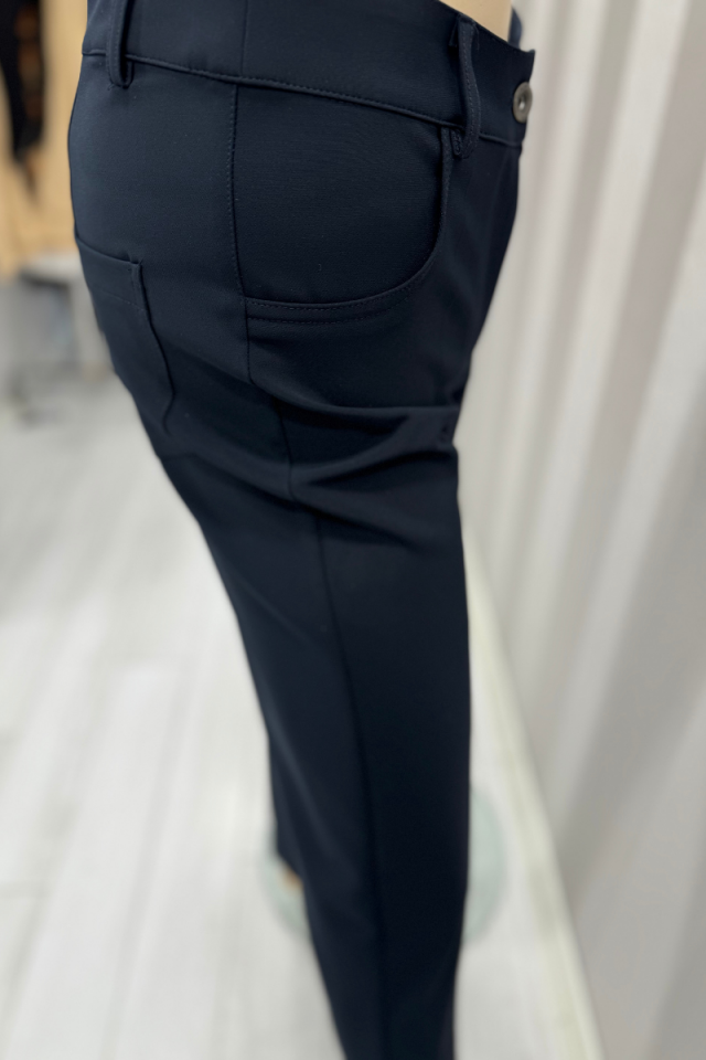 MissWhence Cigarette Pants-Navy Blue 24104