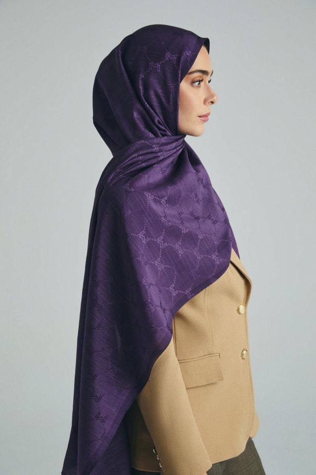 Maisa NEDA PAMUK İPEK ŞAL 70*190 CM - MÜRDÜM