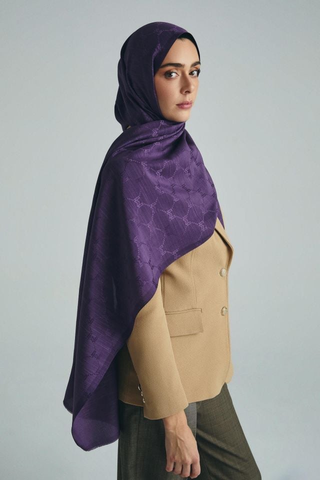 Maisa NEDA PAMUK İPEK ŞAL 70*190 CM - MÜRDÜM