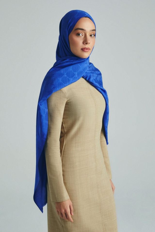 Maisa NEDA PAMUK İPEK ŞAL 70*190 CM - SAKS