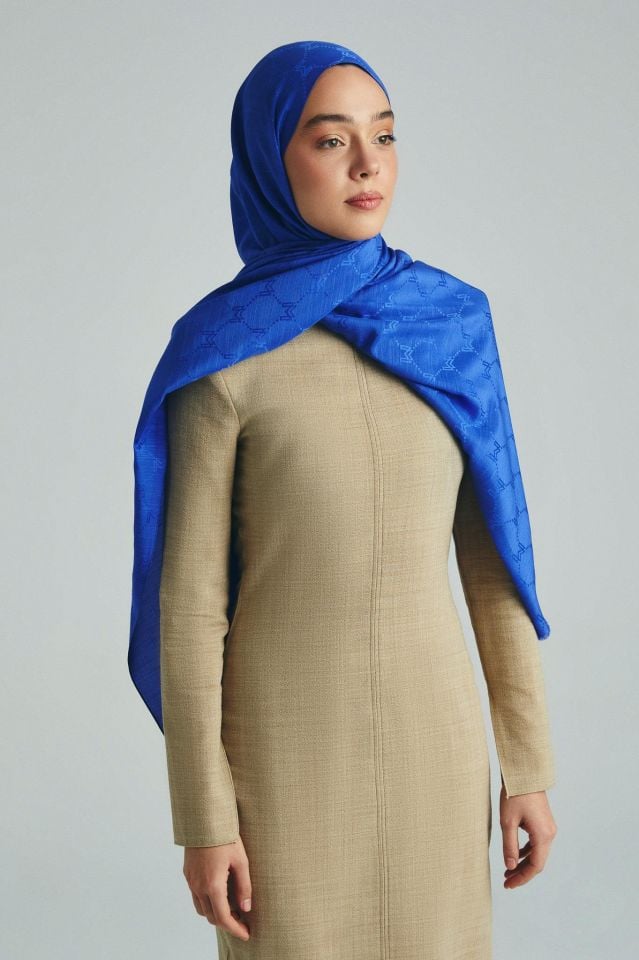 Maisa NEDA PAMUK İPEK ŞAL 70*190 CM - SAKS