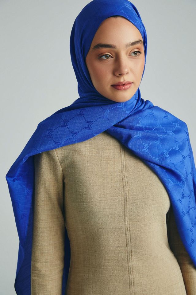 Maisa NEDA PAMUK İPEK ŞAL 70*190 CM - SAKS