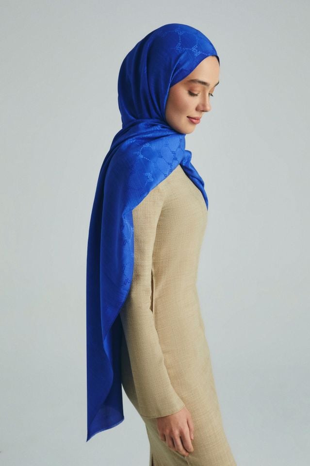 Maisa NEDA PAMUK İPEK ŞAL 70*190 CM - SAKS