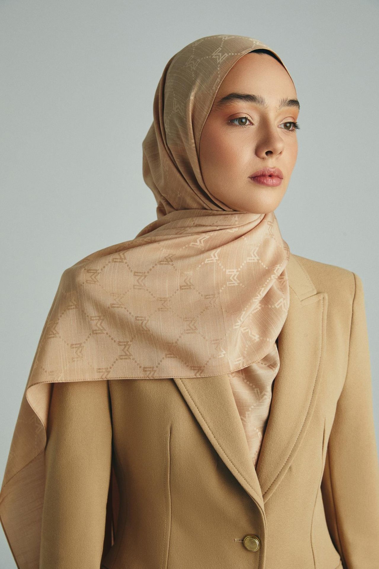 Maisa NEDA PAMUK İPEK ŞAL 70*190 CM - CAMEL