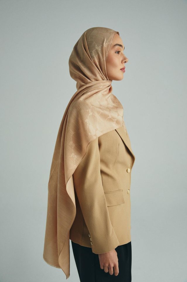Maisa NEDA PAMUK İPEK ŞAL 70*190 CM - CAMEL