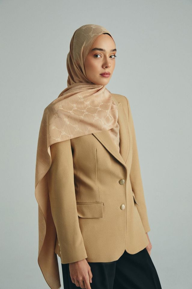 Maisa NEDA PAMUK İPEK ŞAL 70*190 CM - CAMEL