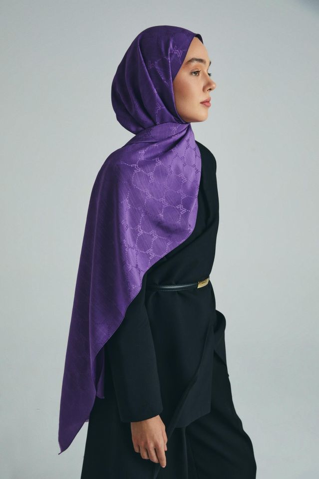 Maisa NEDA PAMUK İPEK ŞAL 70*190 CM - MOR