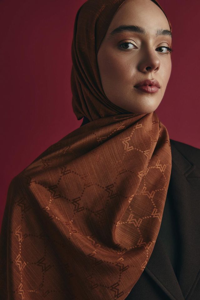 Maisa NEDA PAMUK İPEK ŞAL 70*190 CM - TARÇIN