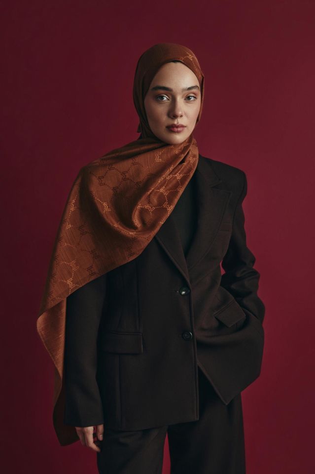 Maisa NEDA PAMUK İPEK ŞAL 70*190 CM - TARÇIN