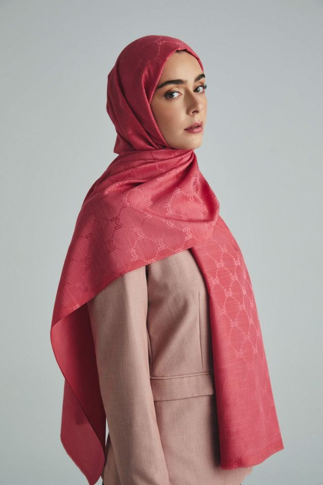 Maisa NEDA PAMUK İPEK ŞAL 70*190 CM - PEMBE