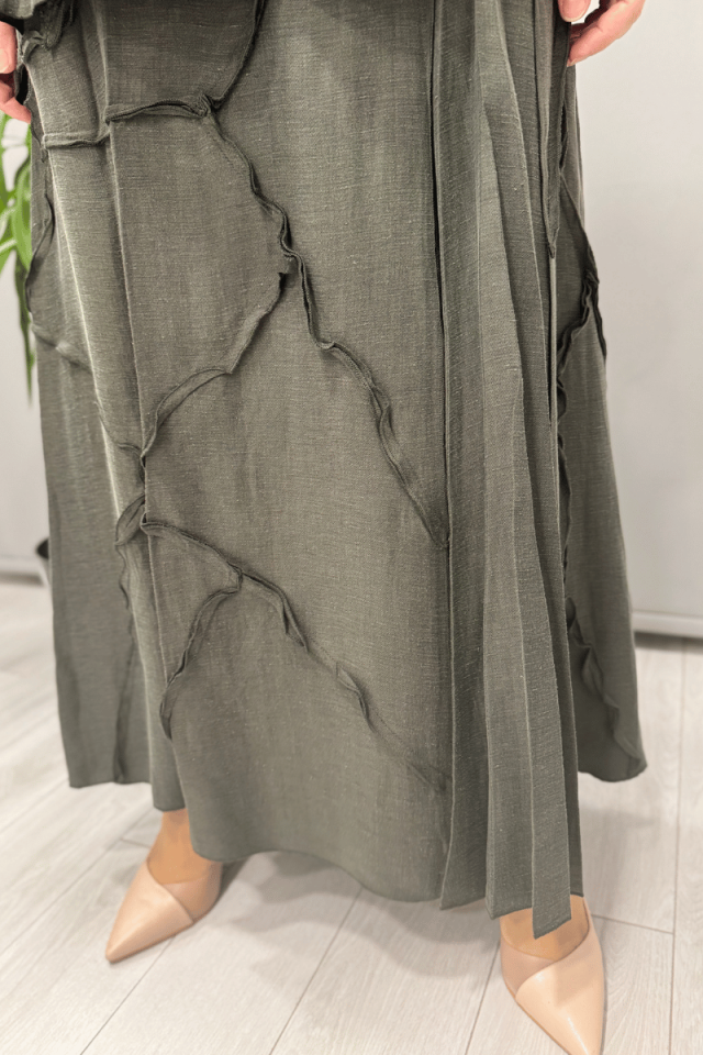 Misswhence Çıtçıtlı Patchwork Takım Haki 37305