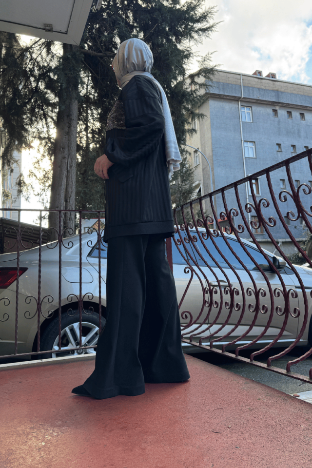 Ghisa Taş Detaylı Ceket Siyah 5KGSCKT3861