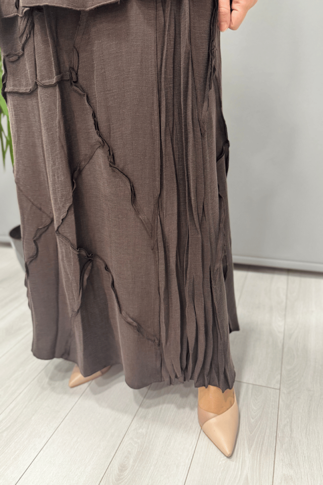 Misswhence Çıtçıtlı Patchwork Takım Kahve 37305