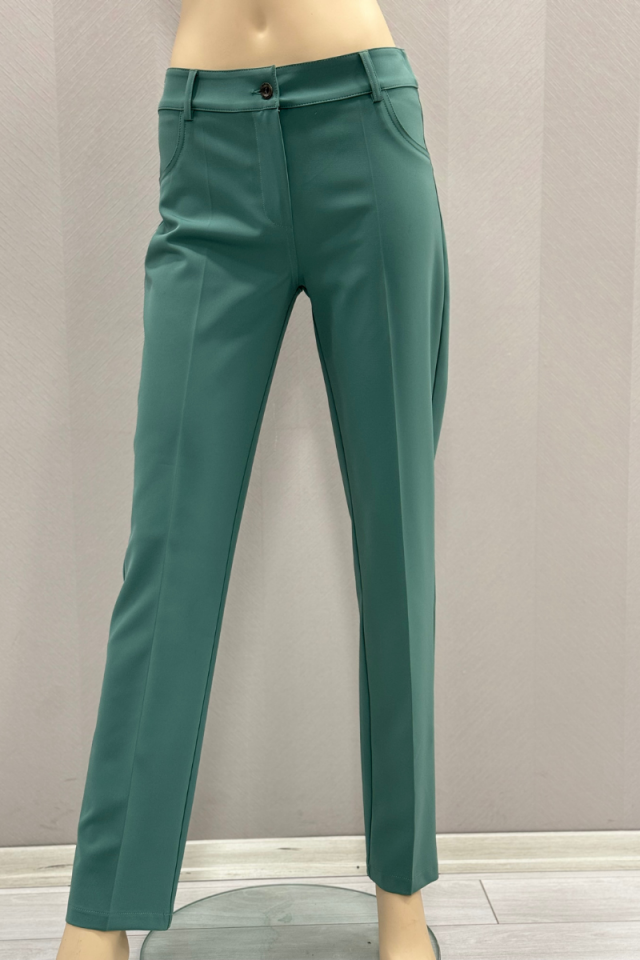 MissWhence Cigarette Pants-Green 24104