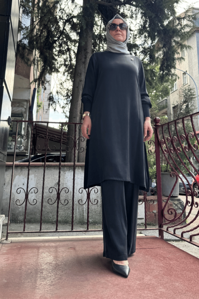 Miss Dalida A Kesim Cupro Tunik Siyah T25K-6004