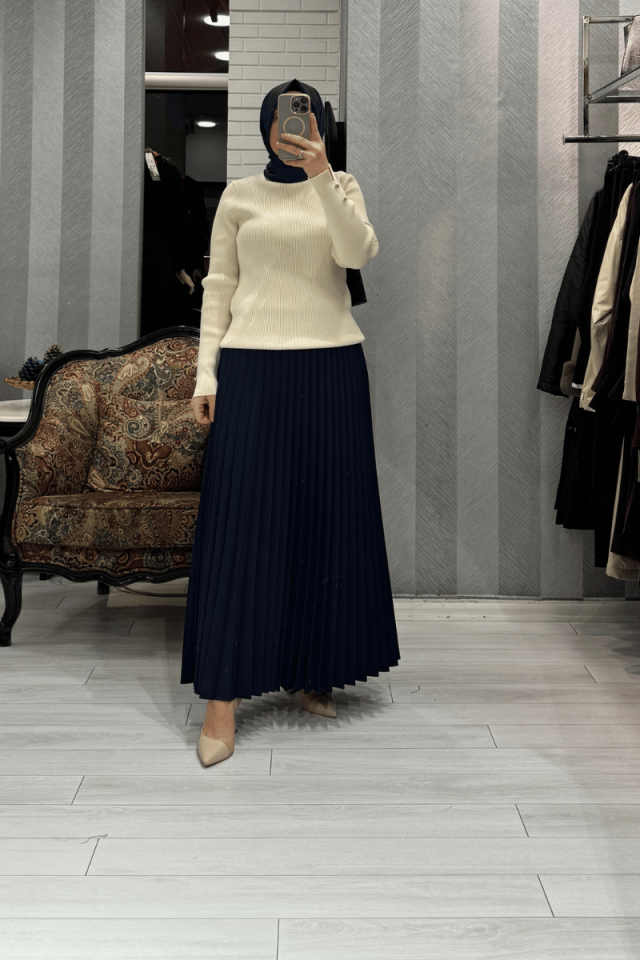 Ghisa Selanik Triko Bluz Ekru 5KKNTNK4658