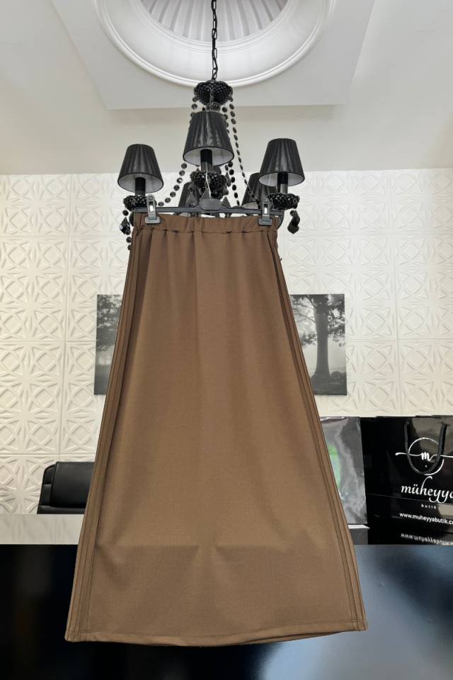Ghisa Side Ribbed Skirt Brown 4YGSETK5222