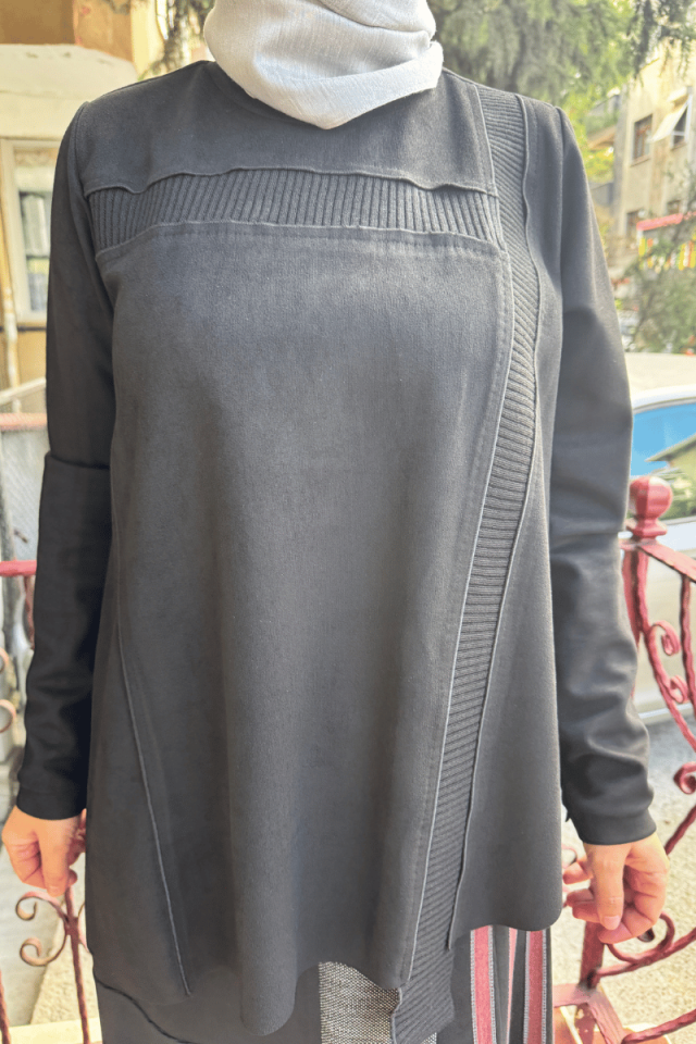 MissWhence Süet Tunik Siyah 36022