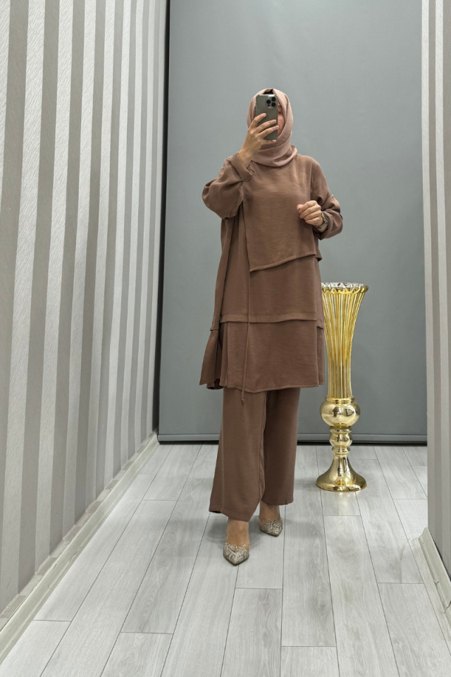Almarwah Viscon Büyük Beden Takım Vizon 50467