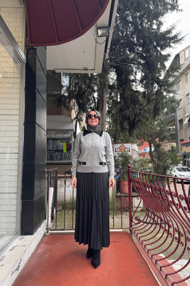 Ghisa Triko Hırka Gri 5KOBHRK3048