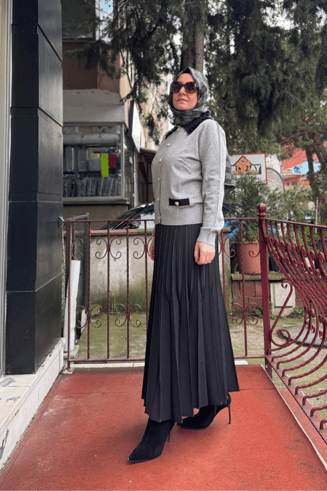 Ghisa Triko Hırka Gri 5KOBHRK3048