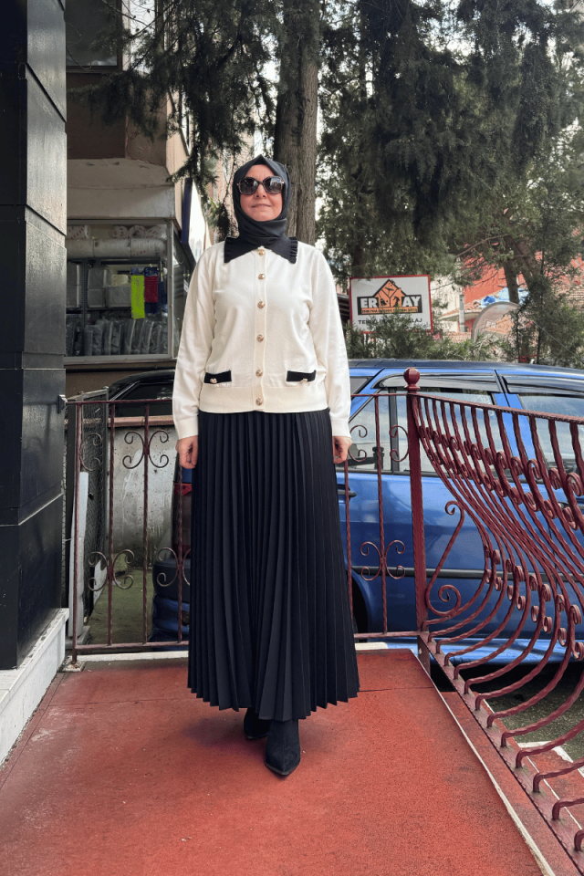 Ghisa Triko Hırka Ekru 5KOBHRK3048