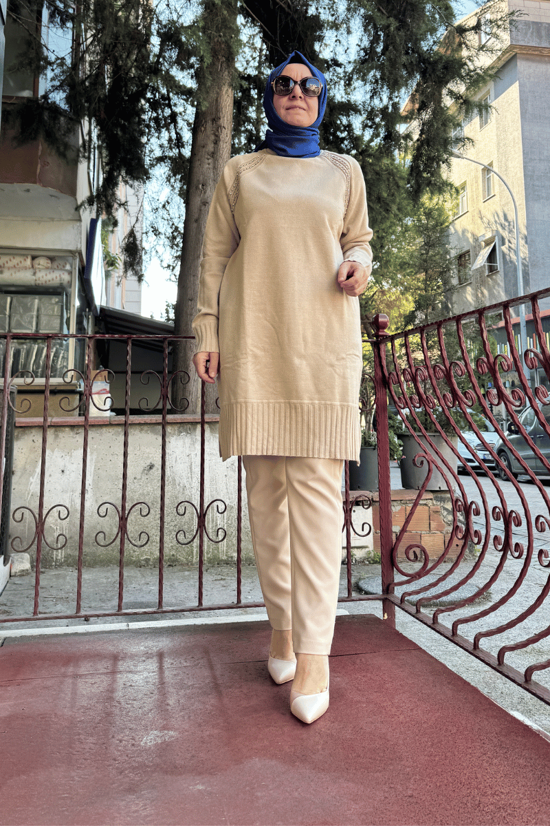 Ghisa Triko Tunik Camel 5KOBTNK4391