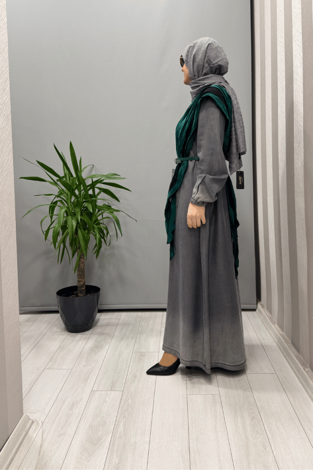 Misswhence Tencel Kot Elbise Siyah 37804