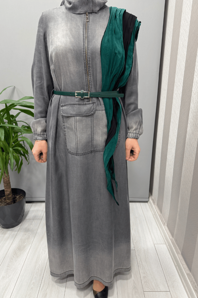 Misswhence Tencel Kot Elbise Siyah 37804