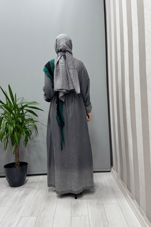Misswhence Tencel Kot Elbise Siyah 37804