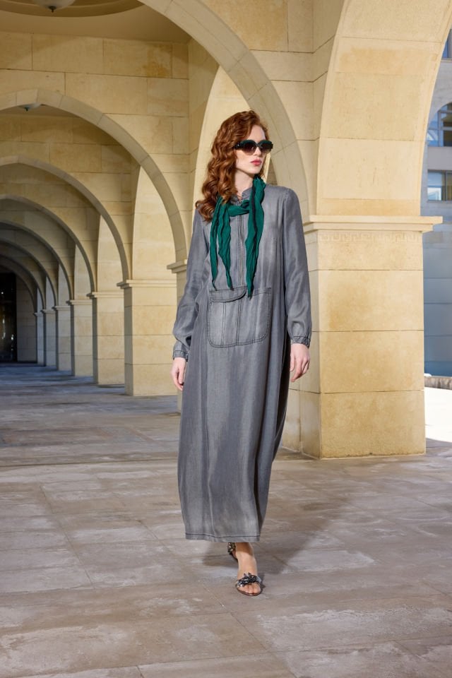 Misswhence Tencel Kot Elbise Siyah 37804