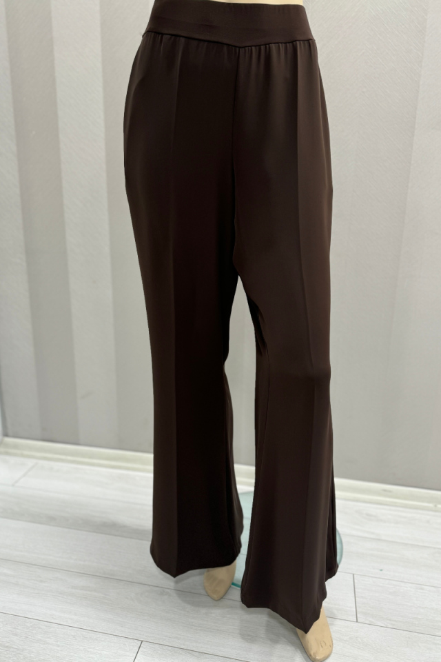 MissWhence Bol Paça Krep Pantolon Kahve 35130