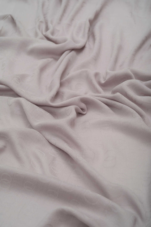 Imannoor Chain Pattern Gray Cotton Silk Shawl 70x210