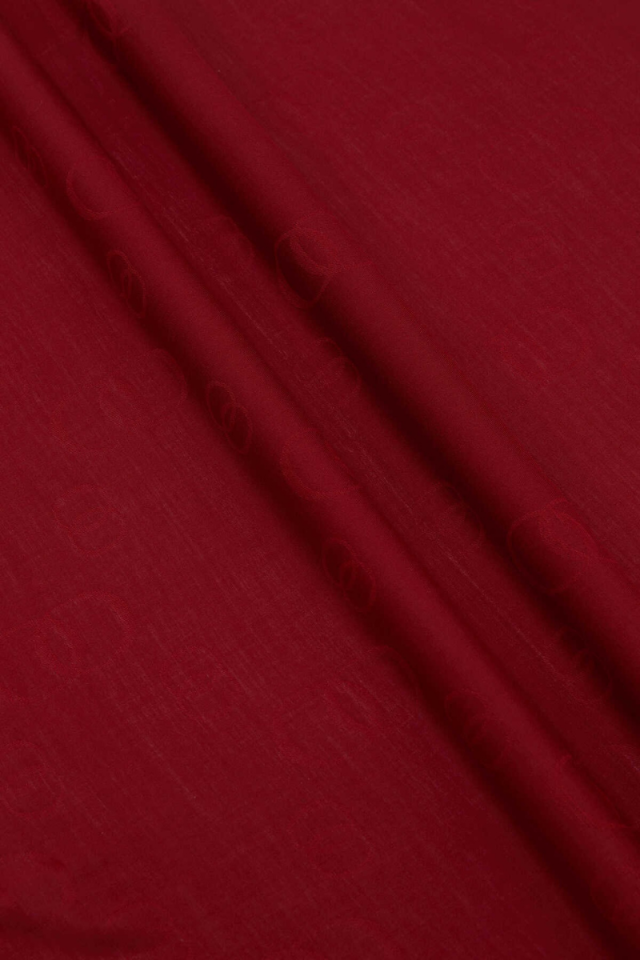 Imannoor Chain Square Burgundy Cotton Silk Shawl 70x210