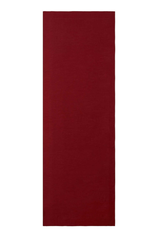 Imannoor Chain Square Burgundy Cotton Silk Shawl 70x210