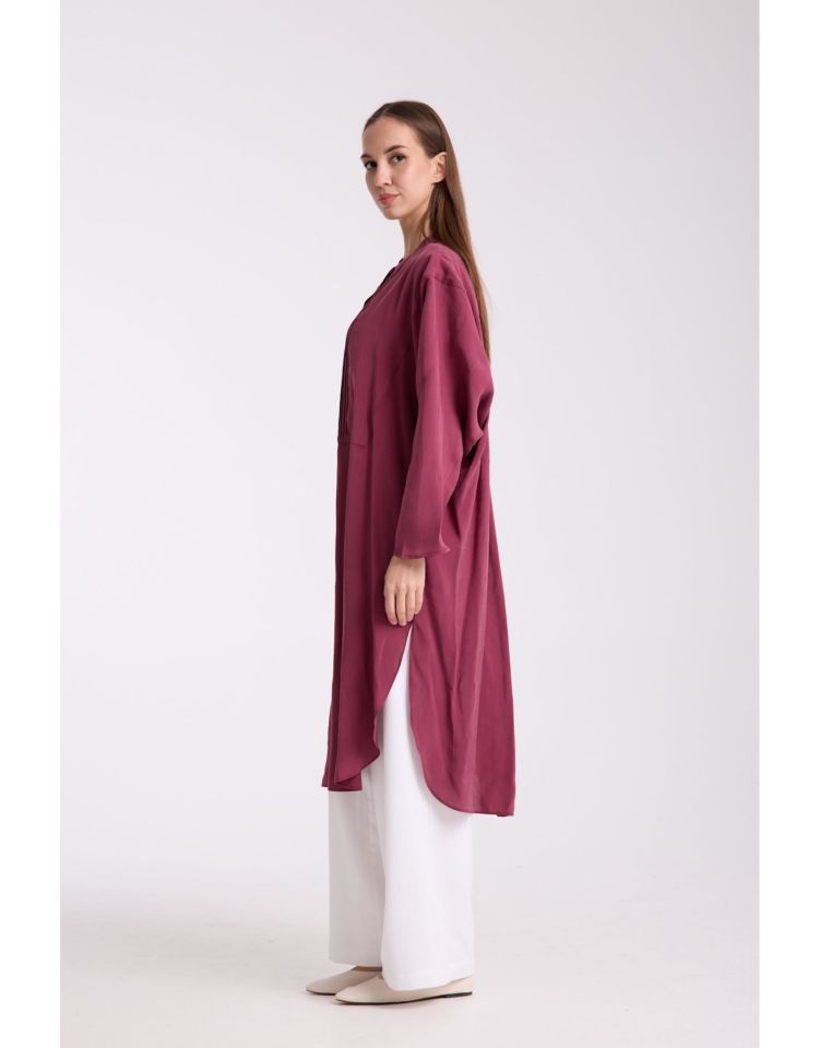 QOOQ Ruvo Gömlek Mürdüm 25SS202