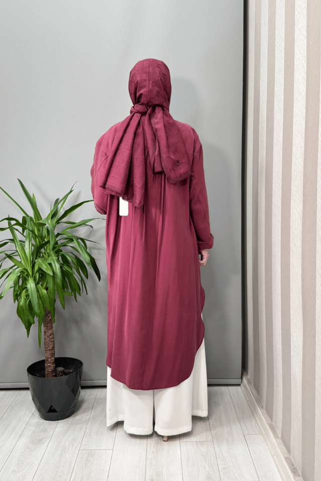 QOOQ Ruvo Gömlek Mürdüm 25SS202