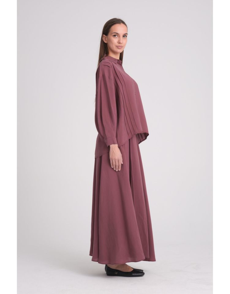 QOOQ Olbis Gömlek Mürdüm 25SS201