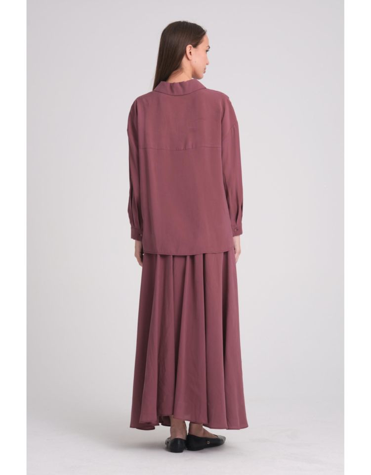 QOOQ Olbis Gömlek Mürdüm 25SS201