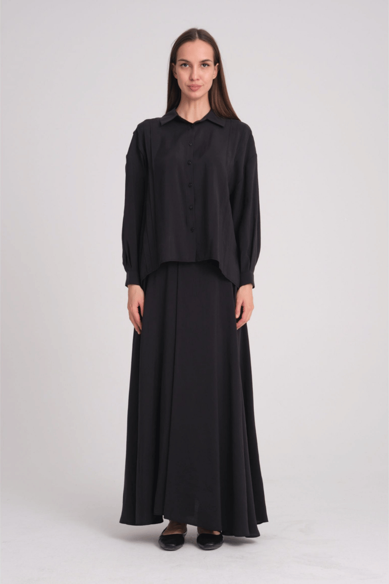 QOOQ Olbis Gömlek Siyah 25SS201