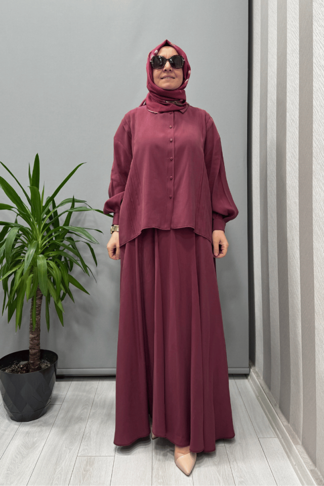QOOQ Olbis Etek Mürdüm 25SS516