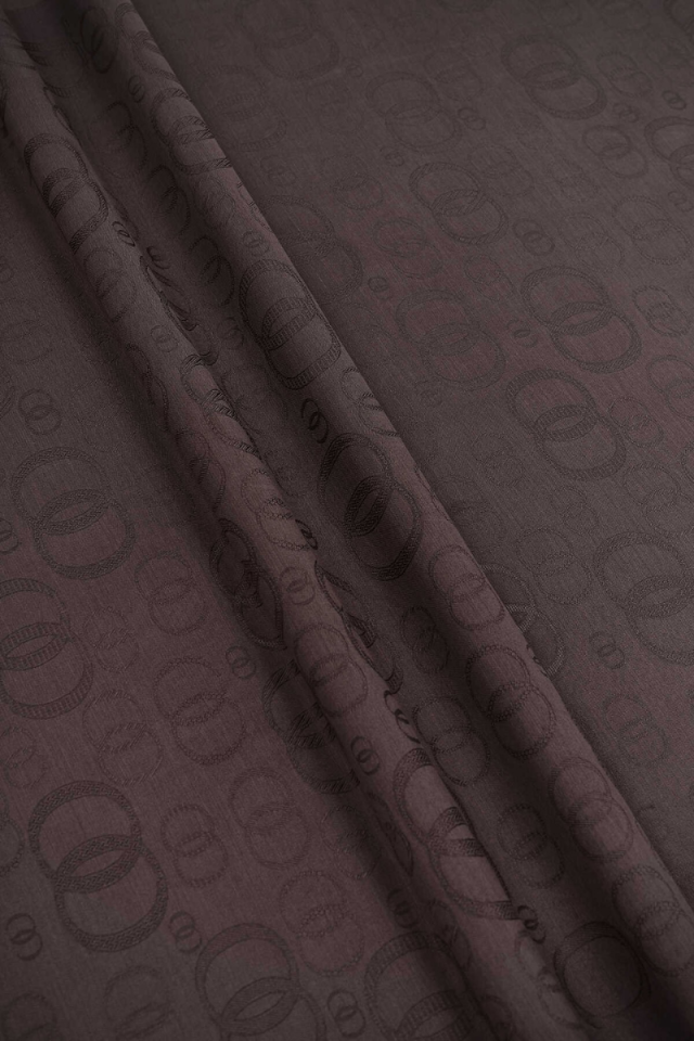 Imannoor Noor Anthracite Jacquard Silk Shawl 70x200
