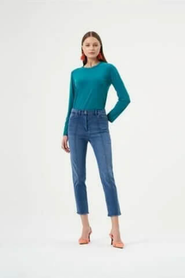 Misswhence Likralı Kot Pantolon Mavi 33104
