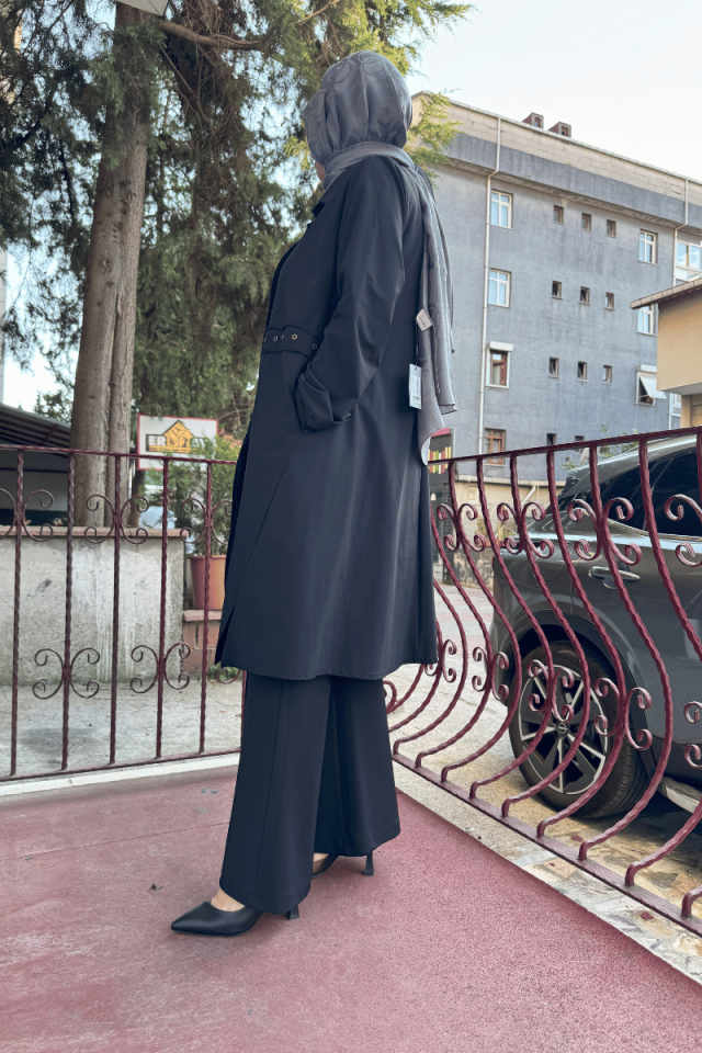 MissWhence Çıtçıtlı Gömlek Kap Siyah 36412