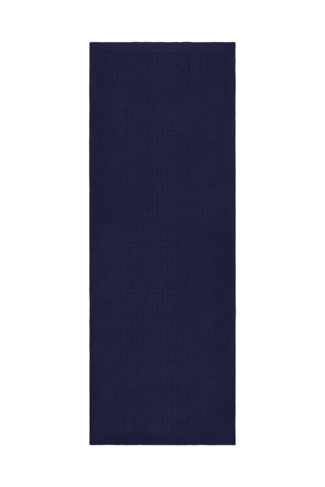Imannoor Iman Square Navy Blue Naia Cotton Shawl 70x210