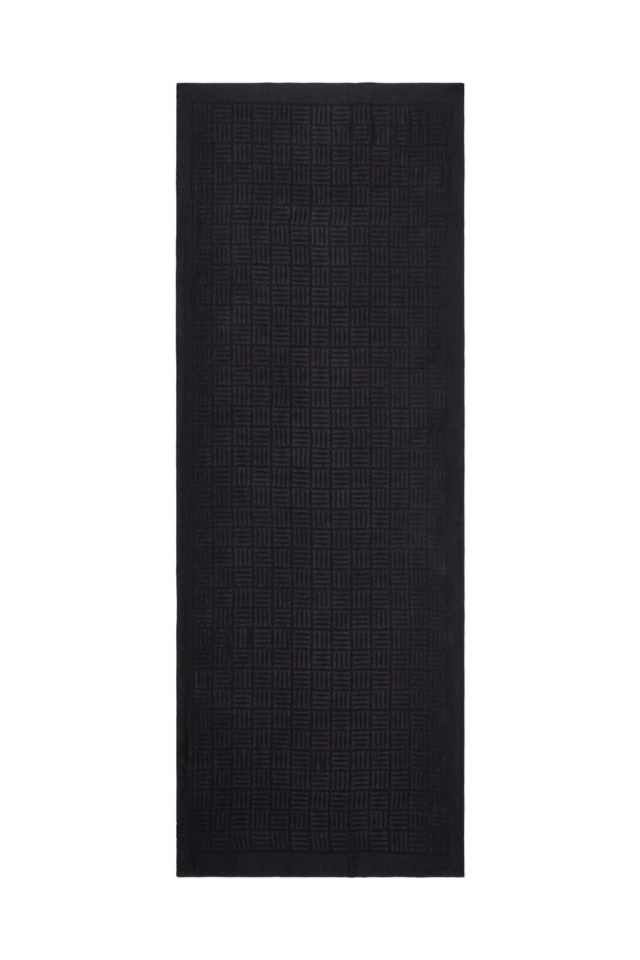Imannnor Iman Square Black Naia Cotton Shawl 70x210