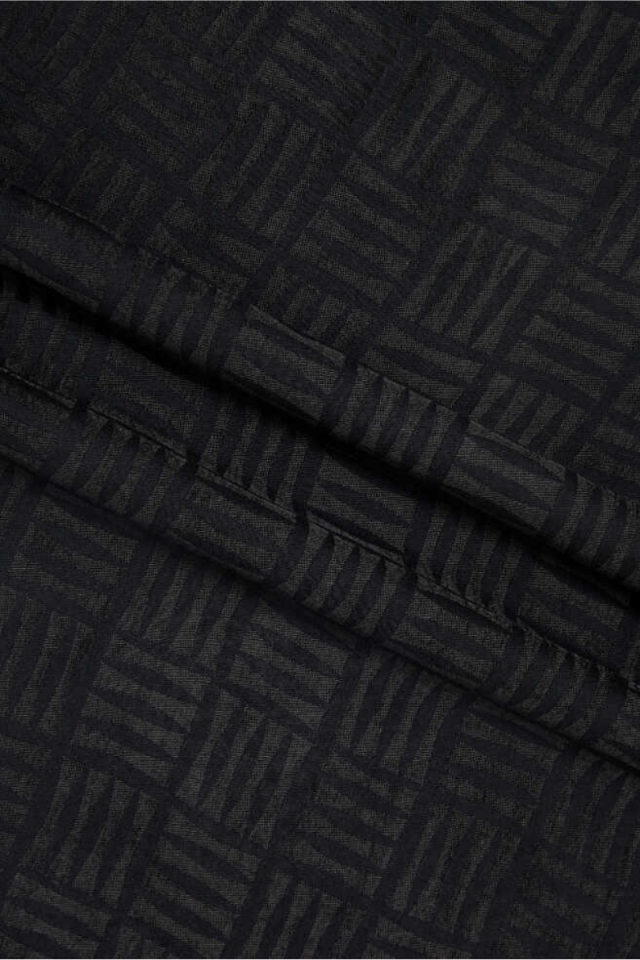 Imannnor Iman Square Black Naia Cotton Shawl 70x210