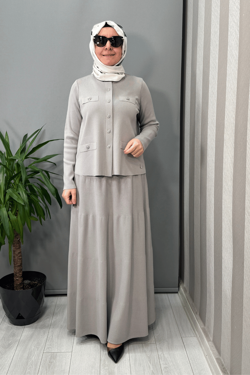 Miss Dalida Triko Etek Gri T25Y-2004